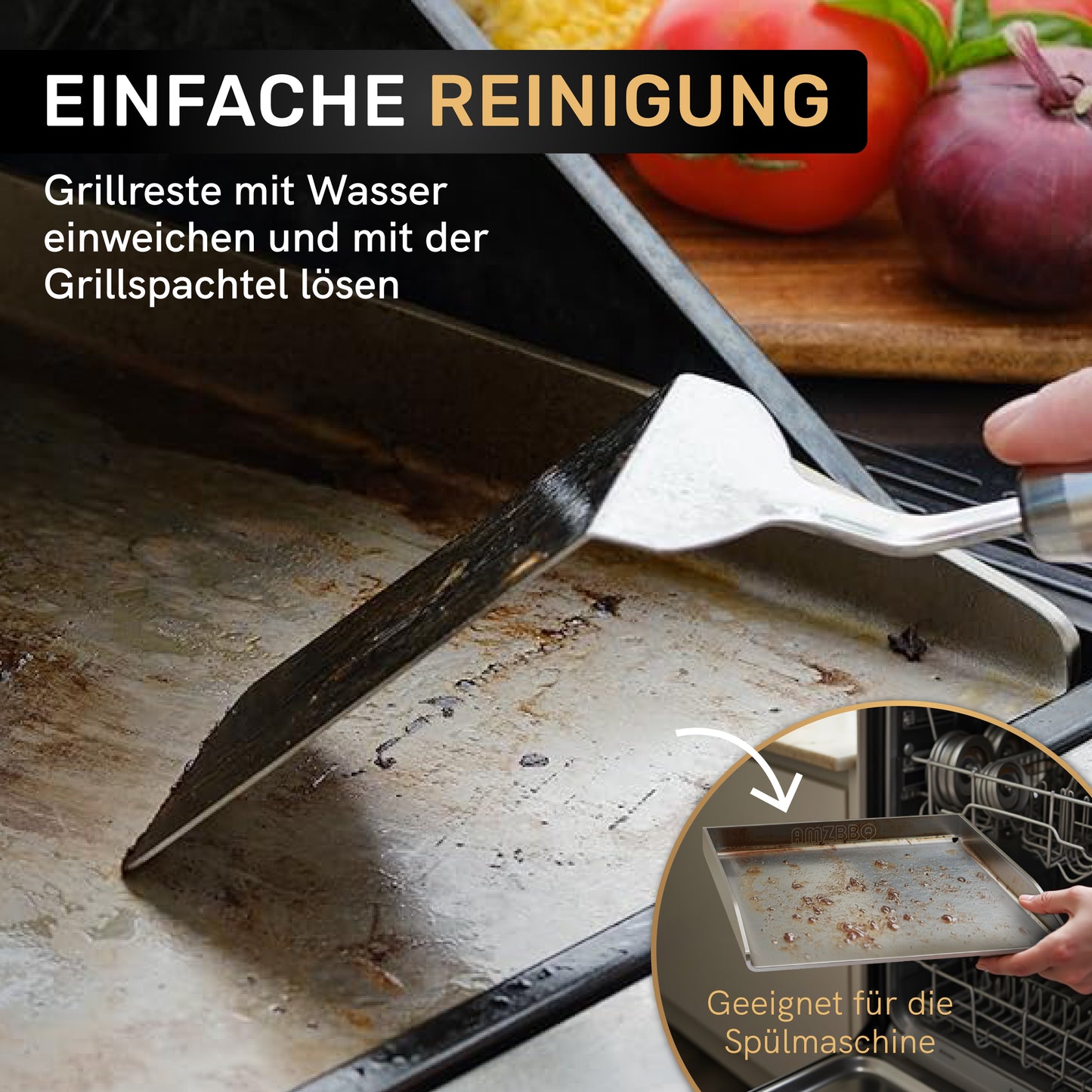 AMZBBQ® Premium Edelstahl Plancha Set 5 mm