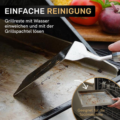 AMZBBQ® Premium Edelstahl Plancha Set 5 mm