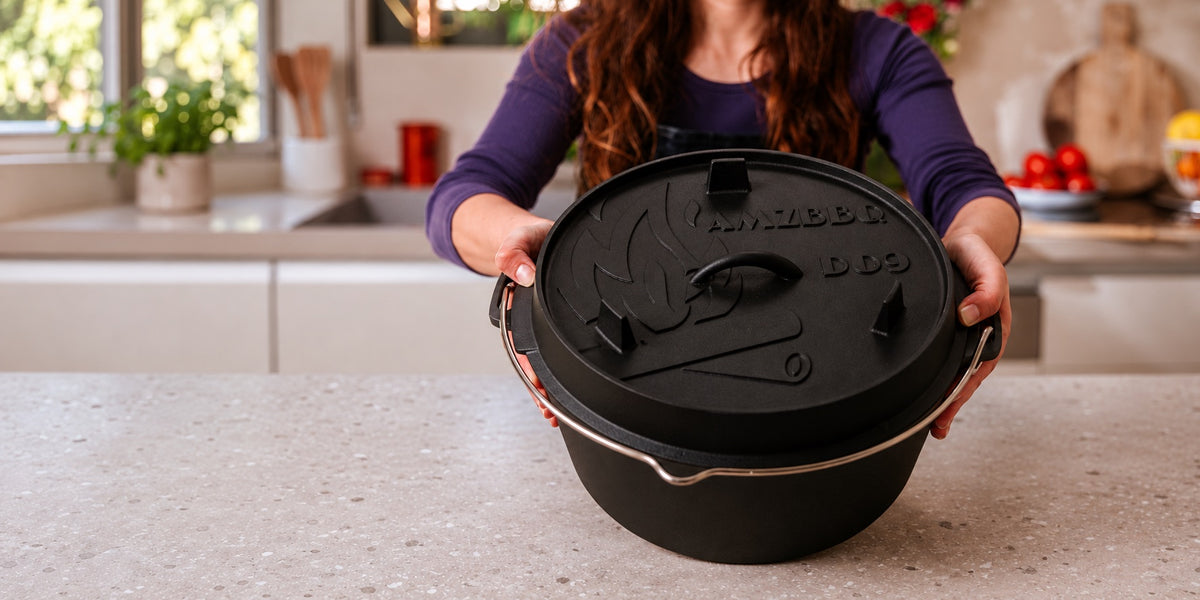 AMZBBQ Dutch Oven mit erweitertem Küchenhintergrund