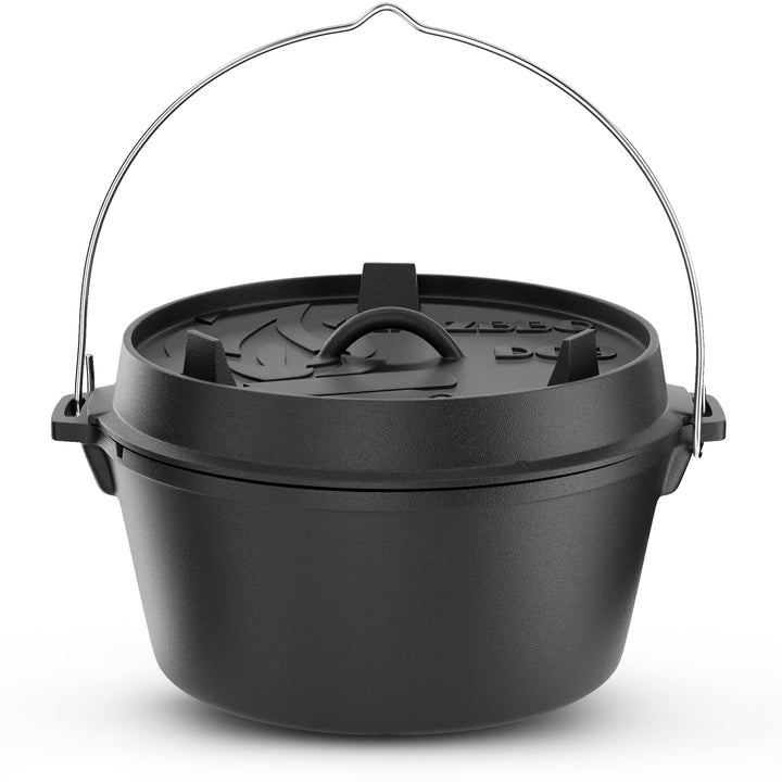 AMZBBQ Dutch Oven 9 L ohne Füße, geschlossener Topf