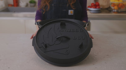 AMZBBQ® Dutch Oven 9L – Gusseisen Feuertopf
