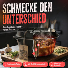 Laden Sie das Bild in den Galerie-Viewer, AMZBBQ® Dutch Oven 9L – Gusseisen Feuertopf
