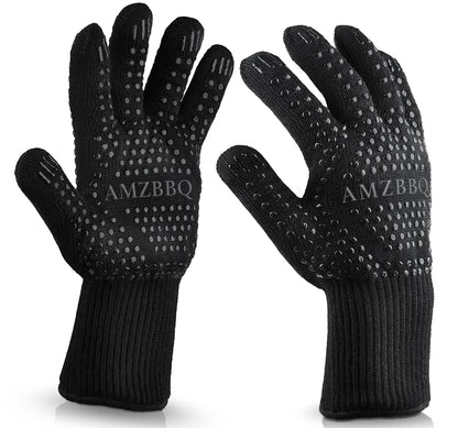 AMZBBQ Premium Grillhandschuhe hitzebeständig bis 500°C - amzbbq