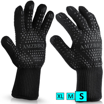 AMZBBQ Premium Grillhandschuhe hitzebeständig bis 500°C - amzbbq