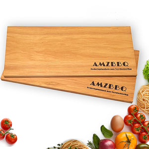 AMZBBQ® Premium Grillplanken - 100% Zedernholz aus Nordamerika - 28 x 14 cm Räucherbretter für Lachs & Fleisch…
